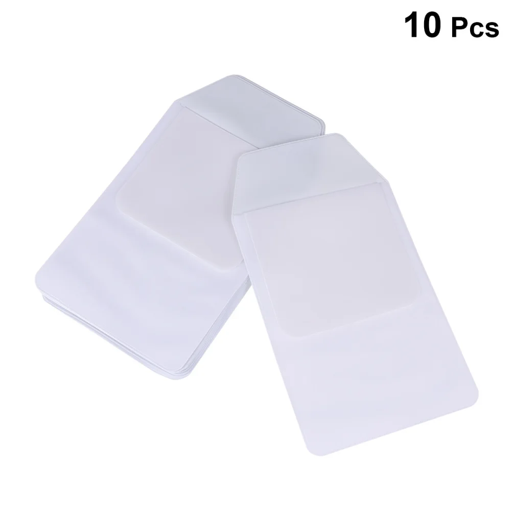 

10PCS PVC Transparent Leak-Proof Pen Pouch Inserted Pen Bag Pocket Bag for Nurse (White)