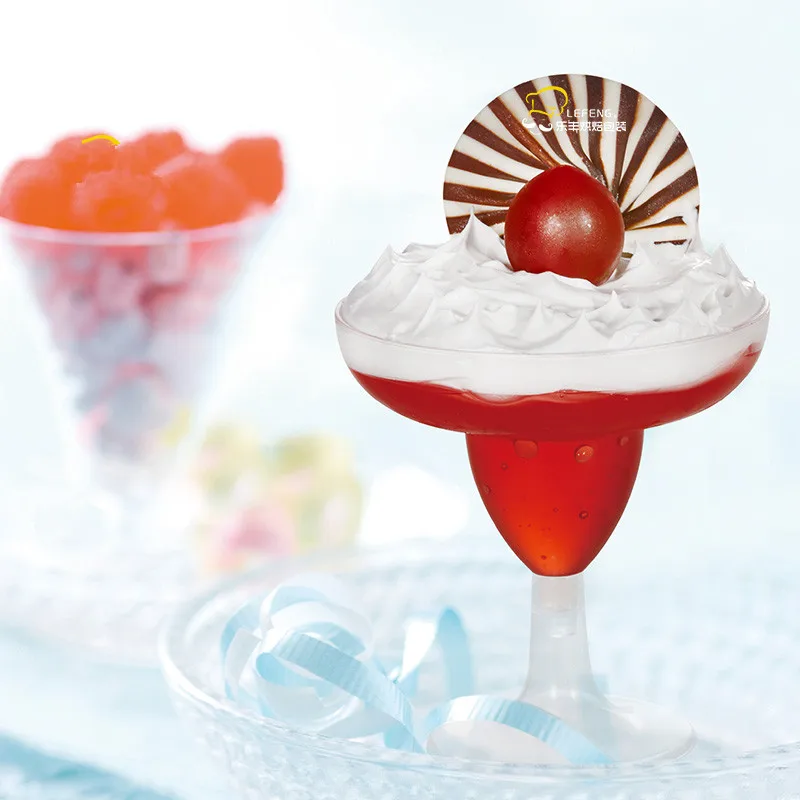 

50pcs High quality transparent cocktail wine cup weddiing party 116ml creative transparent pudding yogurt dessert plastic cups