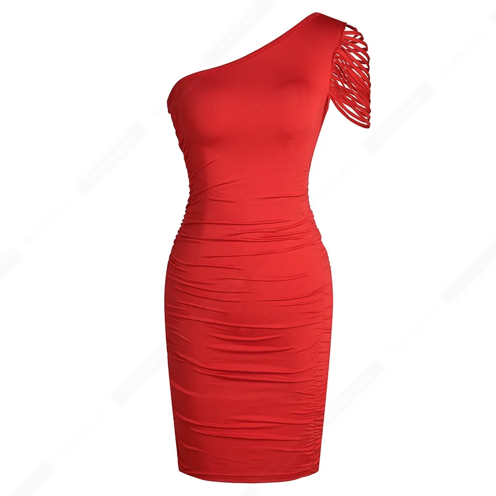 Женское облегающее платье-футляр на одно плечо летнее Повседневное платье для
