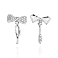 adele fine design s925 sterling silver earrings female diamond bow earrings engagement wedding jewelry