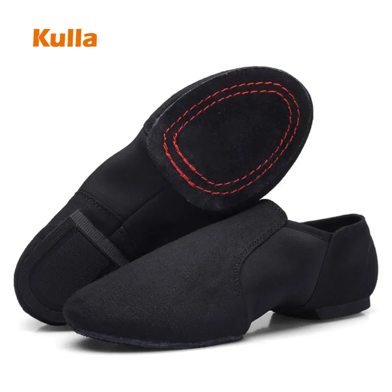 Women Jazz Dance Shoes Flat Shoes Canvas Soft Unisex Gymnastics Ballet Sneakers Fitness Adults Children Girls Sports Dance Shoes