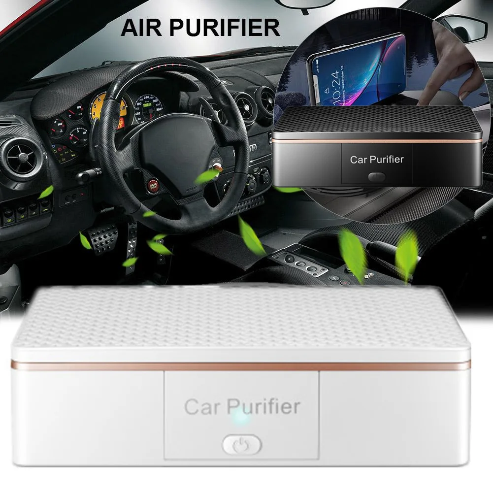 Car Air Purifier Portable USB Mini Fresh Air Cleaner HEPA Filter For Allergen Pollen Dust Smokes PM2.5 Eliminator