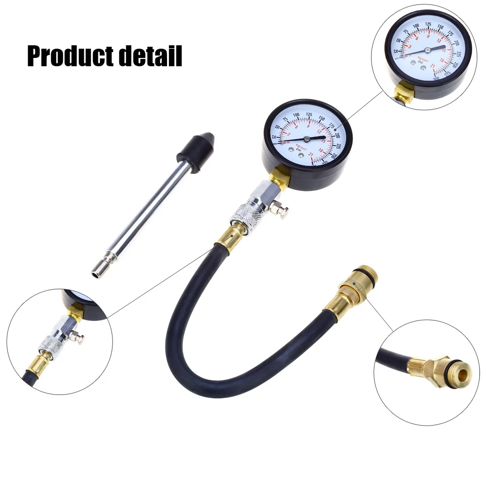 MR CARTOOL G324 0-300psi компрессионный двигатель цилиндр тестер бензиновый манометр