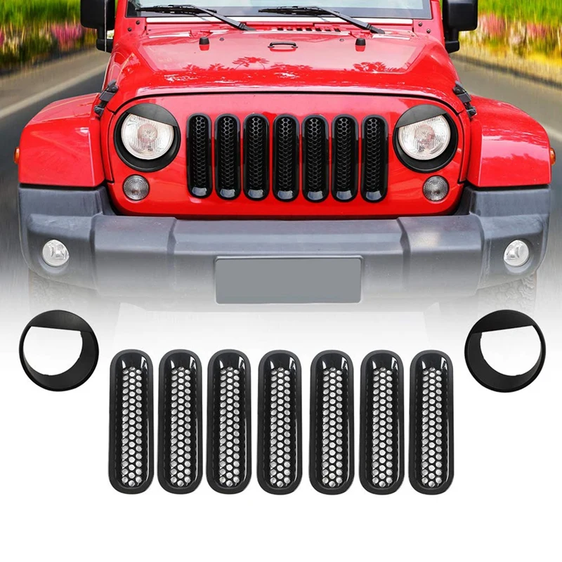 1 комплект спереди вставки для радиаторной решетки обрамление накладка на фару и