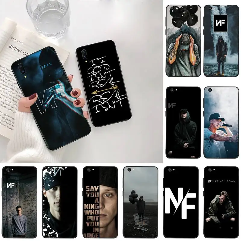 

YJZFDYRM NF Rapper Black TPU Soft Phone Case Cover For Vivo Y91c Y17 Y51 Y67 Y55 Y93 Y81S Y19 V17 vivos5