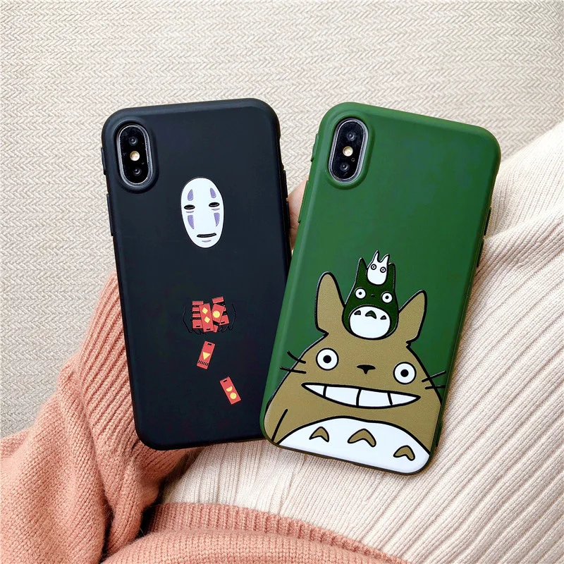 JAMULAR японский мультфильм Тоторо чехол для телефона для iPhone 7 8 Plus 6S Plus Матовая силиконовая крышка для iPhone X XS MAX XR 11 мягкий чехол