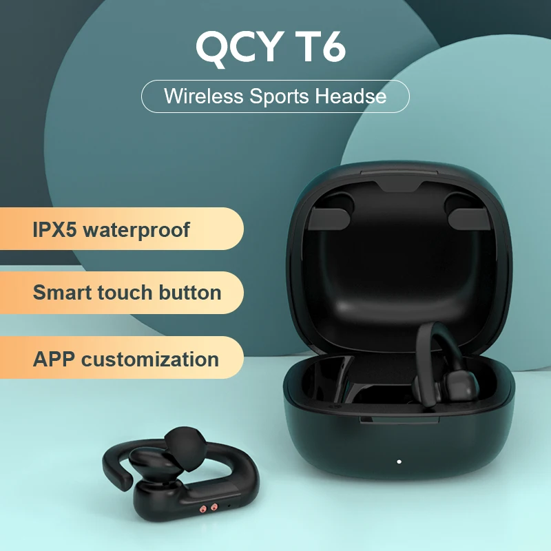 Оригинальные Беспроводные спортивные наушники QCY T6 Bluetooth 5 0 смарт с сенсорным