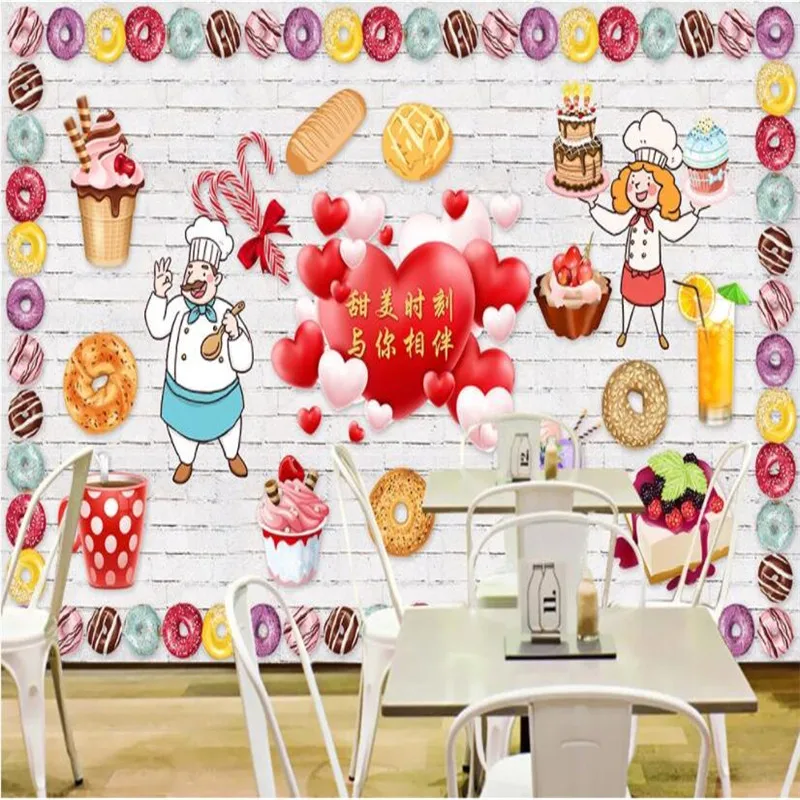 На заказ теплая Милая выпечка десерт магазин промышленное украшение фон
