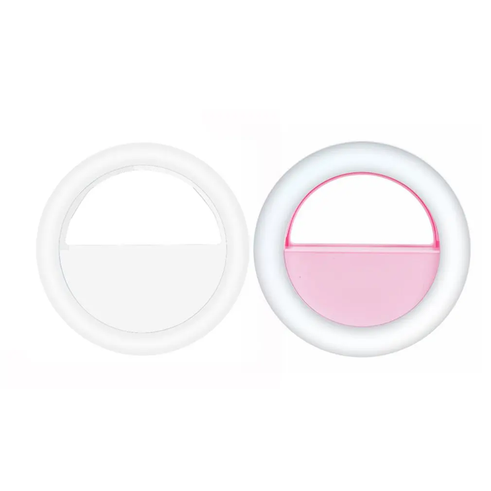

Selfie Clip RGB LED Ring Light Ring Rechargeable Battery For Smartphone Camera Round Shape Lighting Rings