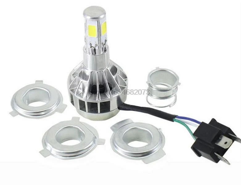 От DHL/Fedex 20 штук Светодиодный мотоциклетный головной светильник H4 мотоцикл