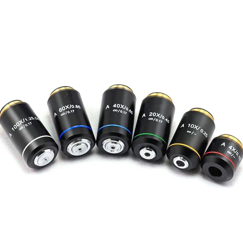 Биологический микроскоп ахроматический объектив Infinity 4X 10X 20X 40X 60X 100X система для