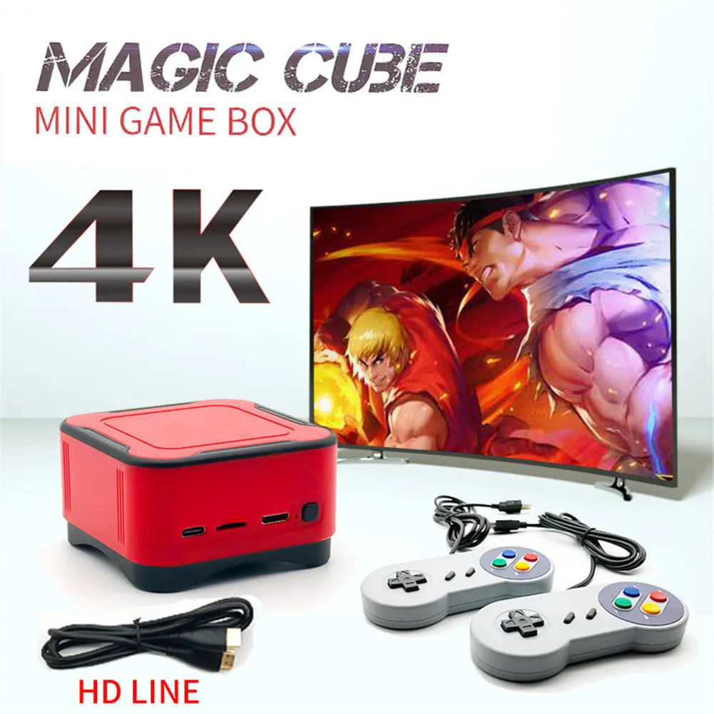 

Mini 128bit retro Game Box Built-in 1500 Games Support 4K HD TV Video Game Console with Double Gamepad Home Speaker Game Console