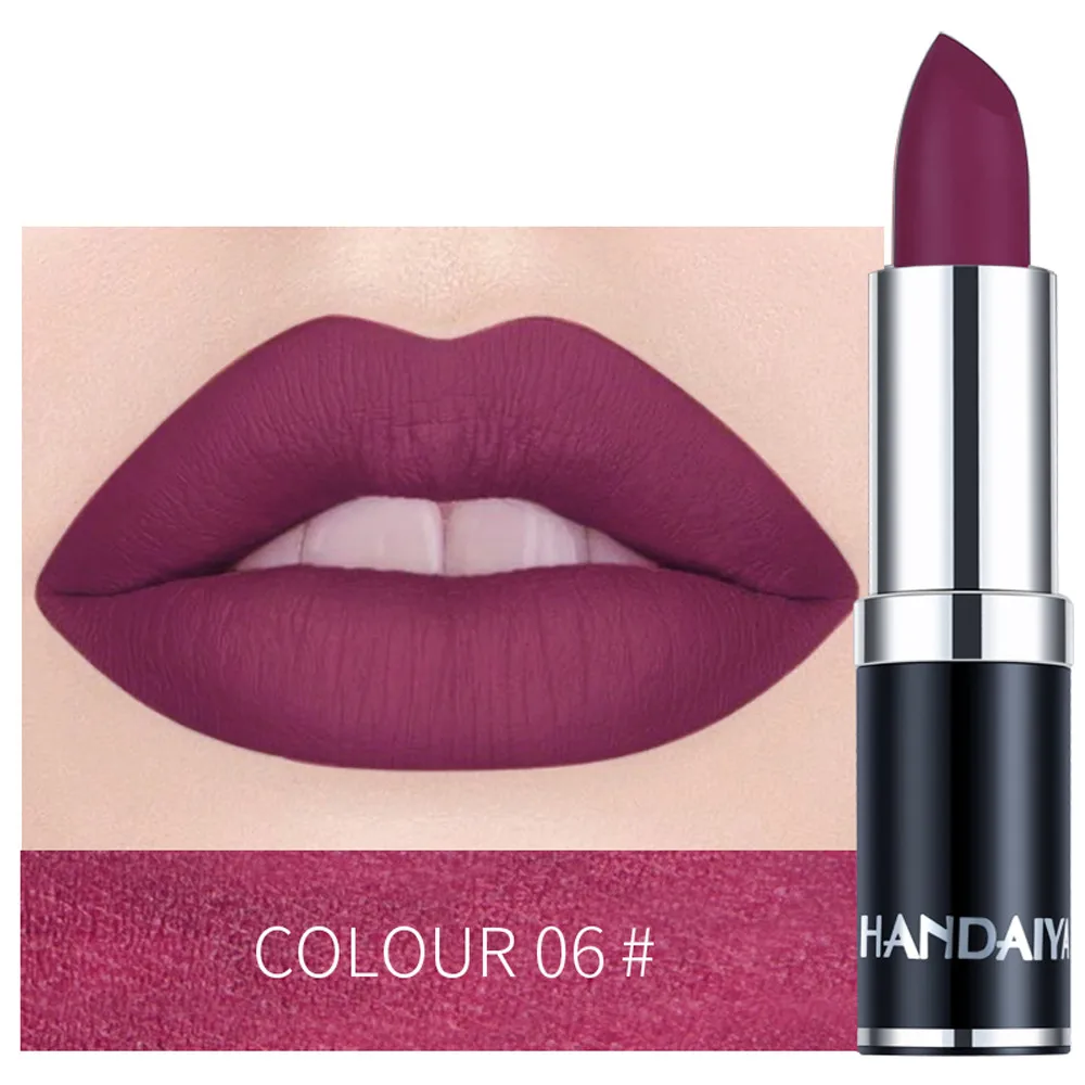 12 Colors Matte Lipstick Waterproof Pumpkin Color Eat Earth Rich Vitamin E Moistu Beauty Sexy Red Lip |