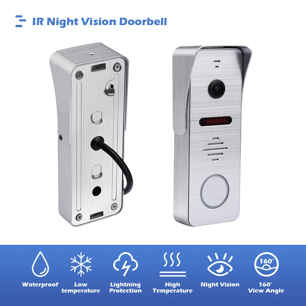 1080P Video Doorphone Outdoor Panel IP65 Waterproof Night Vision Doorbell Support Two Way Talking Can Connect With AvAta Monitor