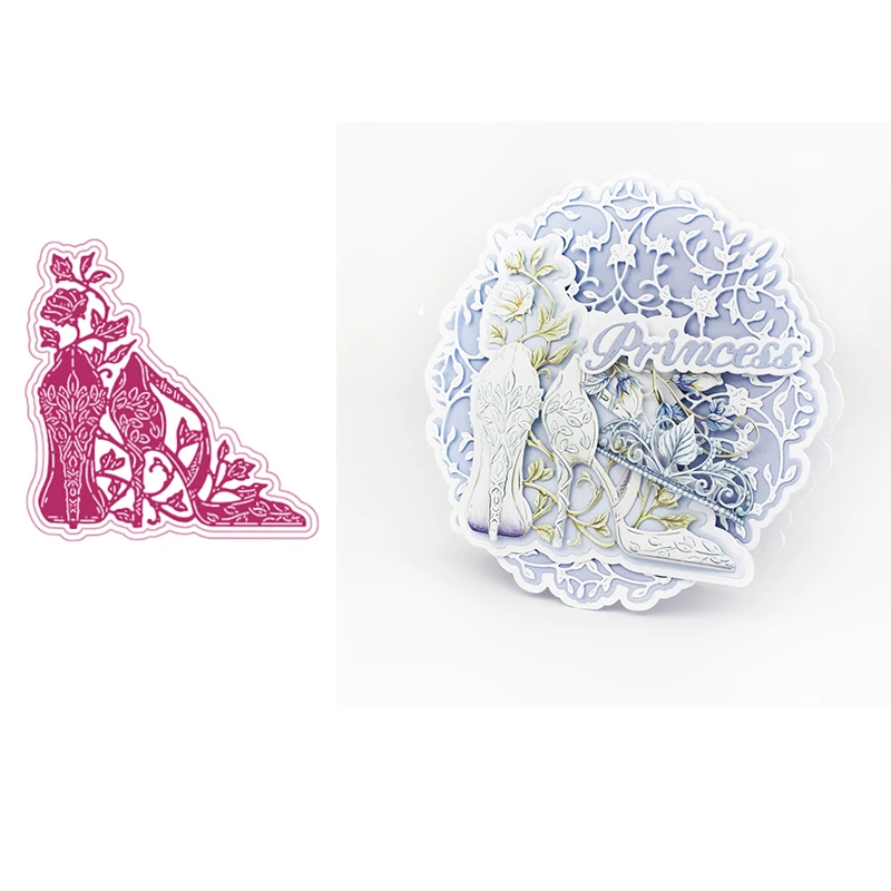 

2021 New Fairy Tale Shoes Die Set Metal Craft Cutting Dies For Diy Scrapbooking Paper Stencil Diary Decoration Manual Embossing