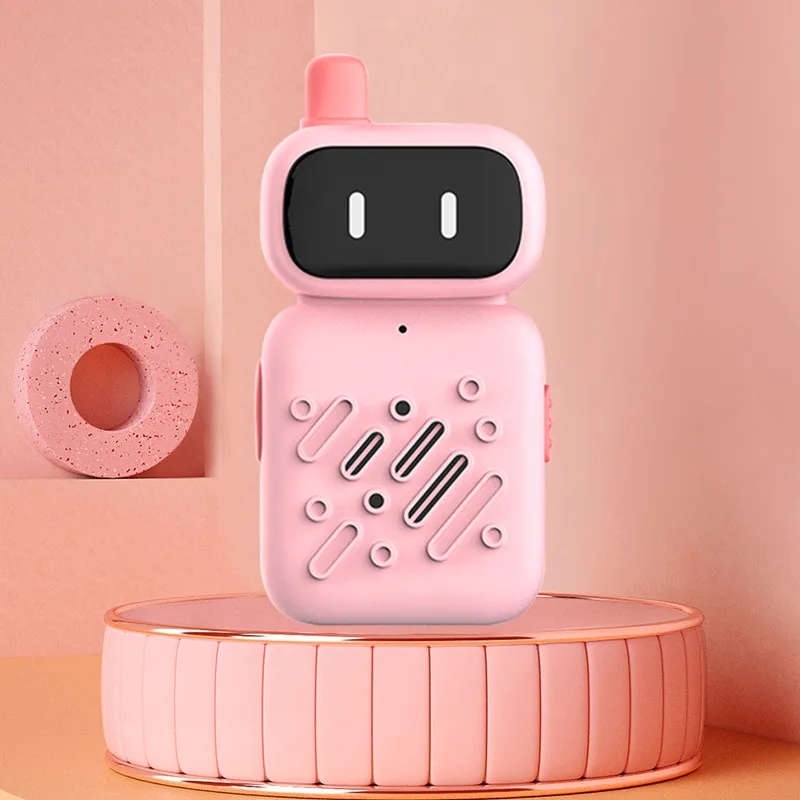 2pcs Robot Walkie Talkie USB Charging Rechargeable Portable Phone Kids Child Spy Handheld Education Interactive Interphone Toys