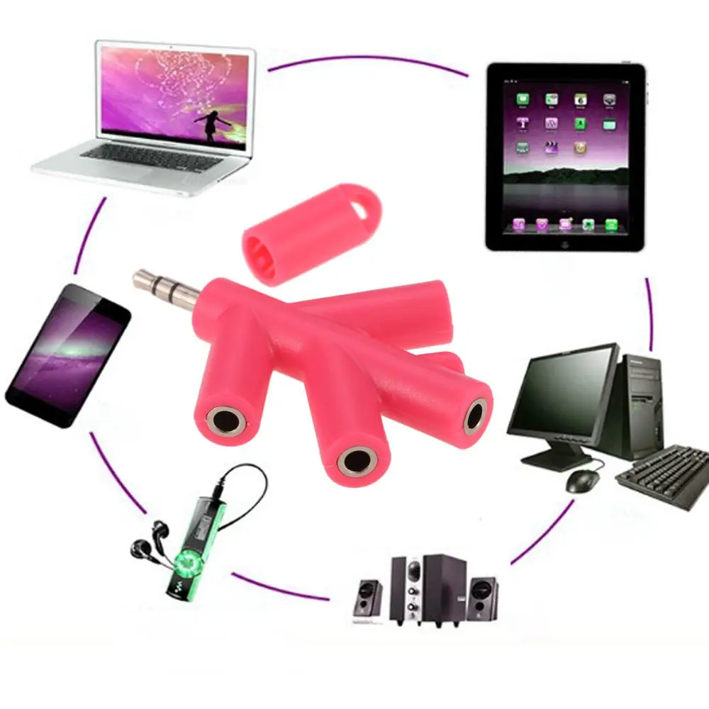 3 5 мм Порты мульти наушники гарнитура сплиттер адаптер 1 до 4 способа стерео аудио