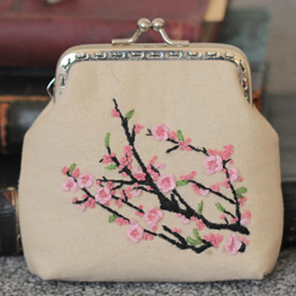 Горячая распродажа! DIY вышивка цветок Дерево Кошелек Рукоделие Шитье крестиком