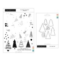 tiny trees clear stamp and metal cutting dies for diy scrapbooking material photo album craft paper card decoration template