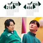 Новое поступление, корейский ТВ-кальмар, игра, футболка Li Zhengjae, те же шорты 218, 456, спортивная одежда, костюм для косплея, Хэллоуин