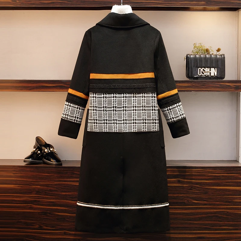 Модное шерстяное пальто Женская осенне-зимняя куртка повседневная шерстяная