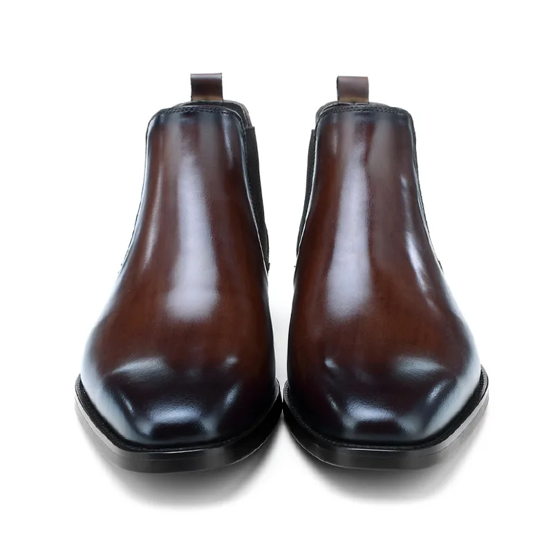 

Мужские зимние ботинки челси с бархатной подкладкой, теплые кожаные ботинки в британском стиле Martin, кожаные ботинки, мужские модные коротки...