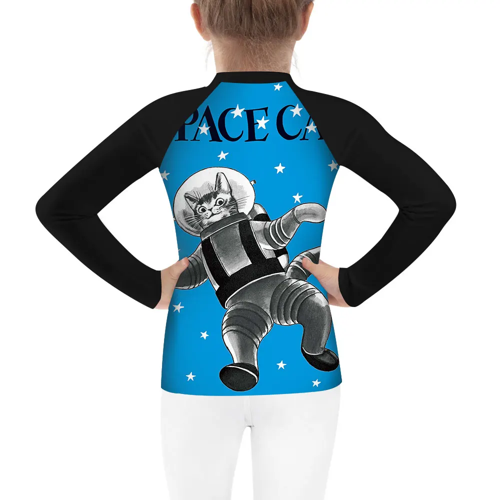 Для молодых людей Space Cat без Gi Jiu Jitsu (джиу джицу) сжатия Спортивная одежда с длинным