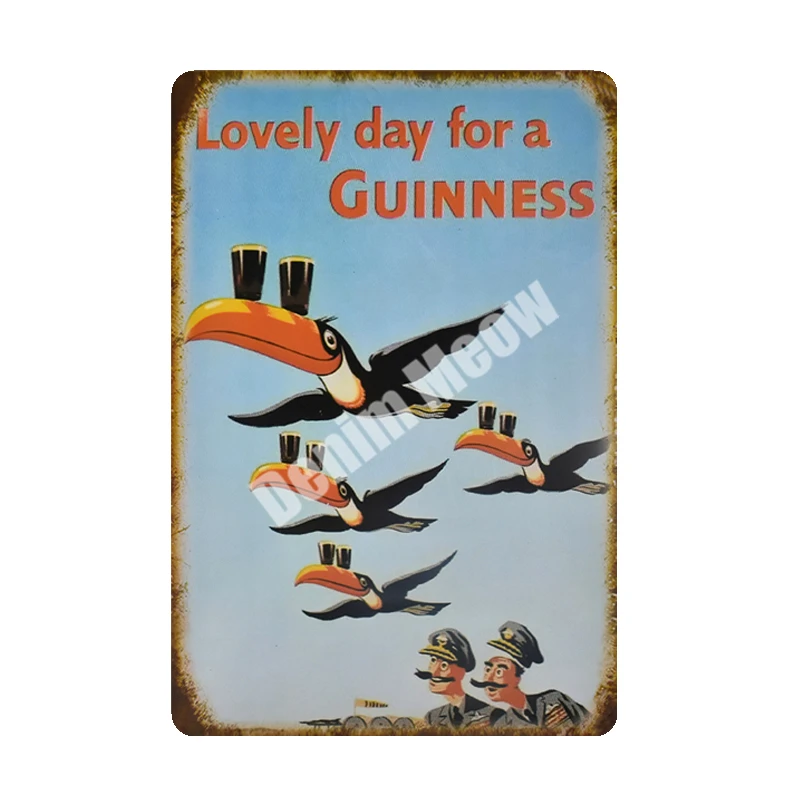 G Guinness доска Винтаж Металл Олово Признаки Бар Паб декоративные тарелки водка наклейки на стену Corona железа плаката пива рекламная вывеска - Цвет: G
