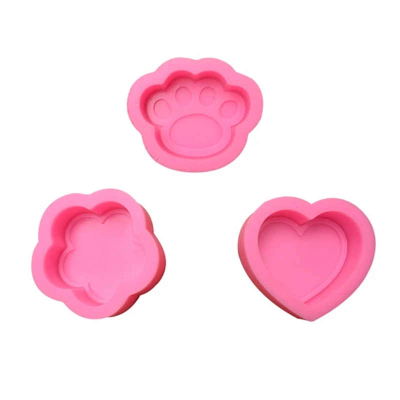 

3 шт., формы из смолы в виде цветка, медведя, лапы, сердца