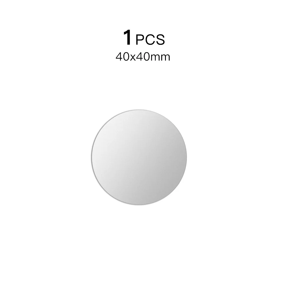 1pcs Round ANMONE 1 шт./5 шт. металлическая пластина для магнитного автомобильного мобильного телефона держатель круглая и квадратная Замена железного листа диск для магнитной подставки для телефона - Цвет: 1pcs Round