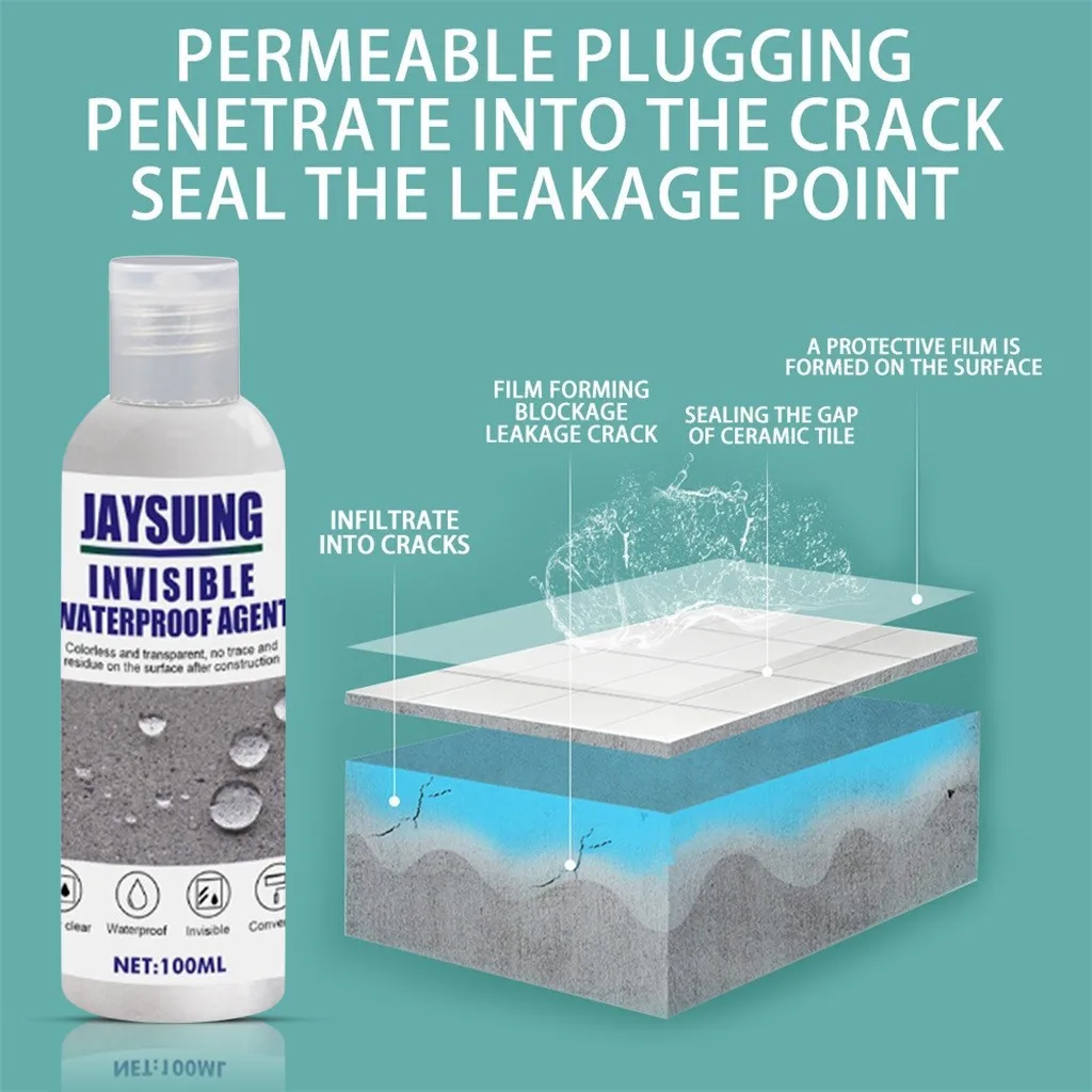 

30/100ml Invisible waterproofing agent Permeable Stealth Waterproof Agent For External Wall Leakage Repair Agent