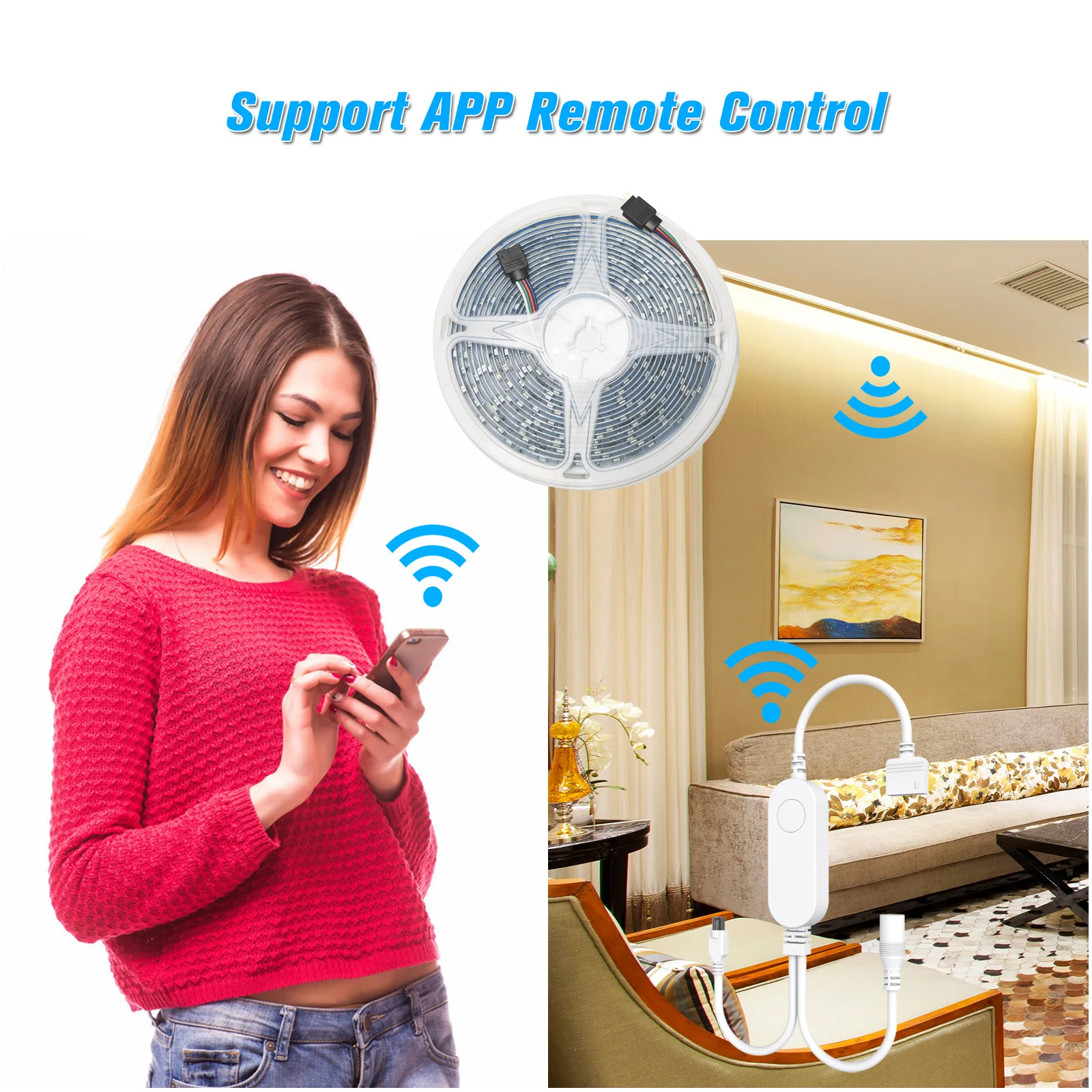 Светодиодная смарт-лента RGB с дистанционным управлением 5/футов | Электроника