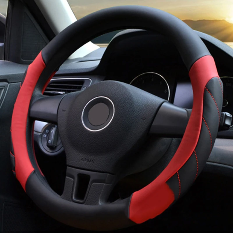 

Universal Car Steering-Wheel Covers Anti-Slip Skidproof Durable 36CM Dynamic Fibre Handmade Steering Wheel Cover