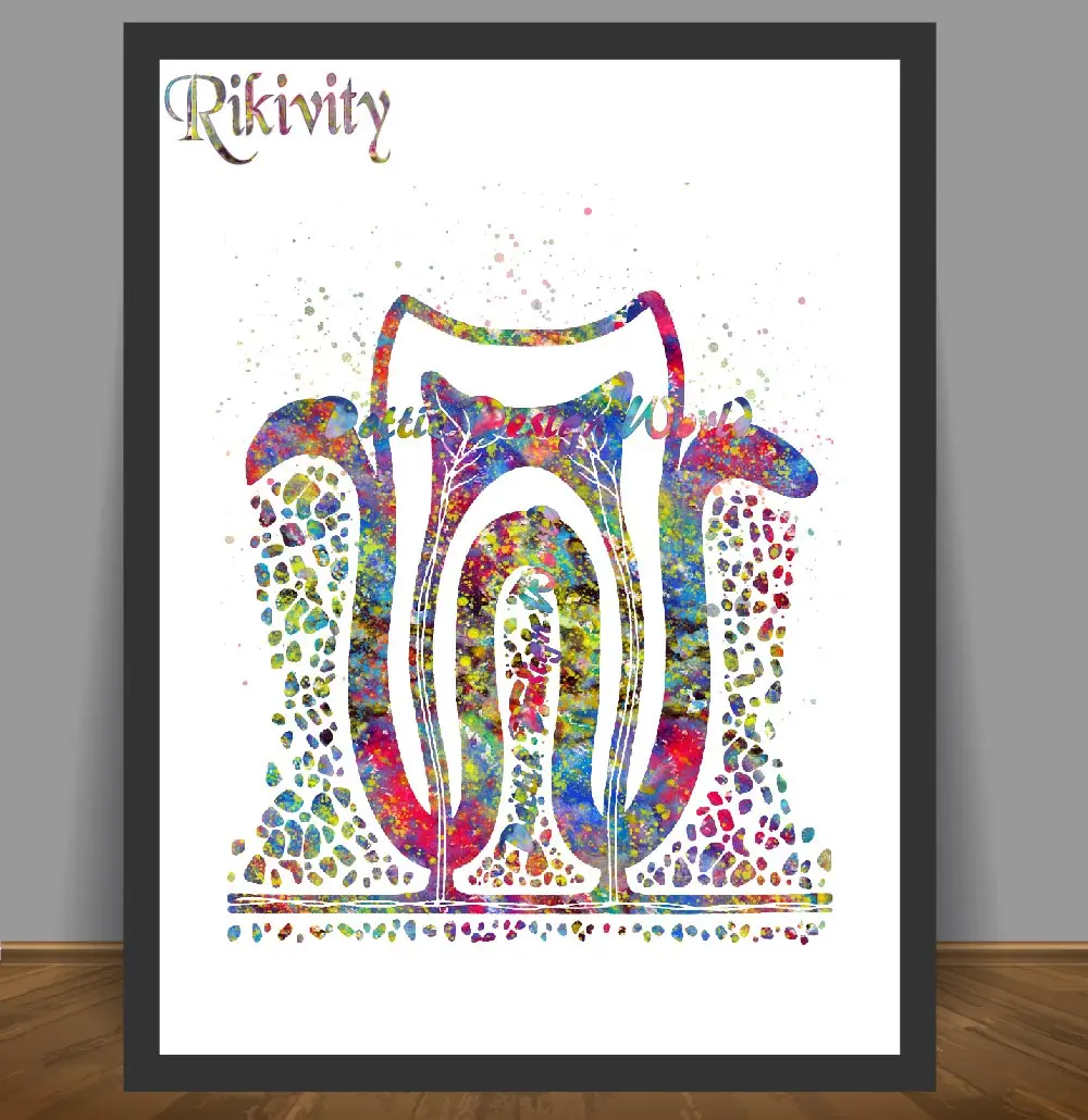 Рикиви Анатомия человека молярные зубы плакаты печатные картины на холсте