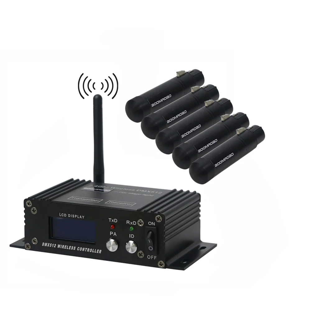 ЖК дисплей DMX контроллер передатчика Беспроводной мини черный приемник