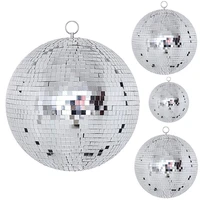 10152025cm glass rotating disco mirror ball commercial holiday christmas party reflective hanging disco ball stage cake decor