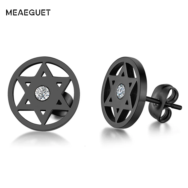 Панк Кристалл Звезда Давида шпильки иудаическая нержавеющая сталь иудейские