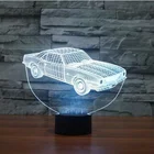 3D вагон Иллюзия ночной Светильник Светодиодный настольный светильник Бак Спортивный автомобиль USB визуальный светильник s детской комнаты спать ночью свет лампы Детские Рождественские подарки
