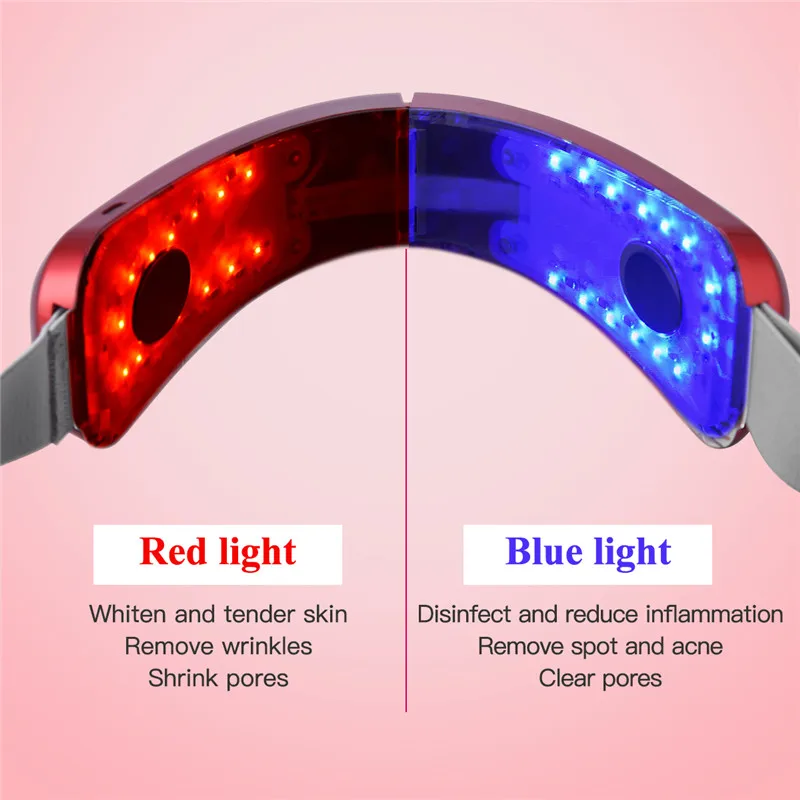 CkeyiN для лица v линия подтяжки подбородка пояс лифтинга Красный Синий СВЕТОДИОД