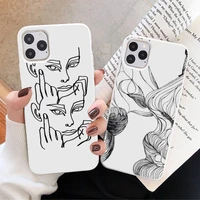 abstract art kiss more often phone case white candy color for iphone 11 12 mini pro xs max 8 7 6 6s plus x se 2020 xr