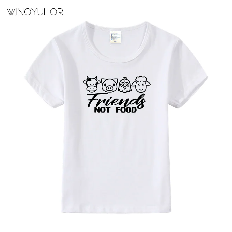 Футболка для мальчиков и девочек с рисунком из аниме вегетарианцев животных