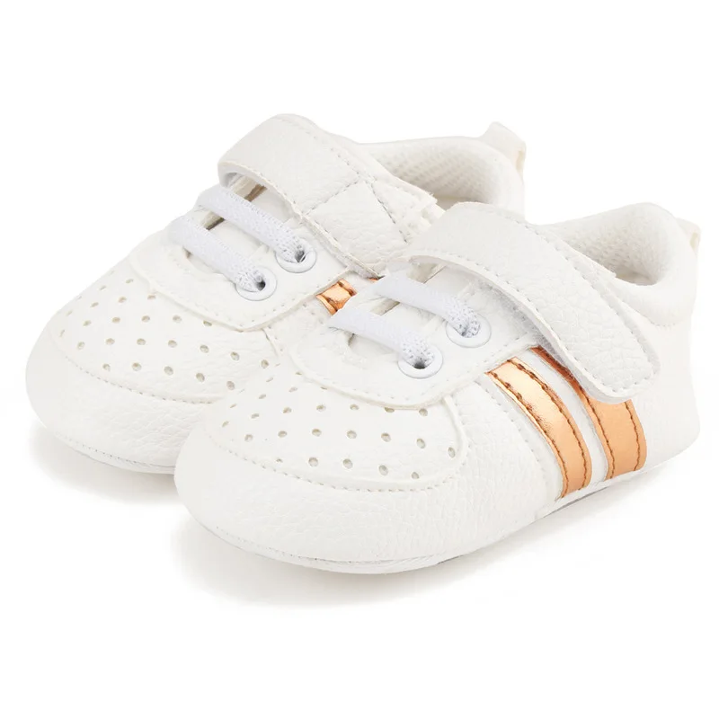 Туфли для новорожденных мальчиков и девочек повседневные Мокасины на липучке с