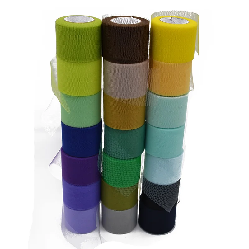 22 метров Ширина 5 см скрученный тюль юбка пачка свадебное украшение из ткани