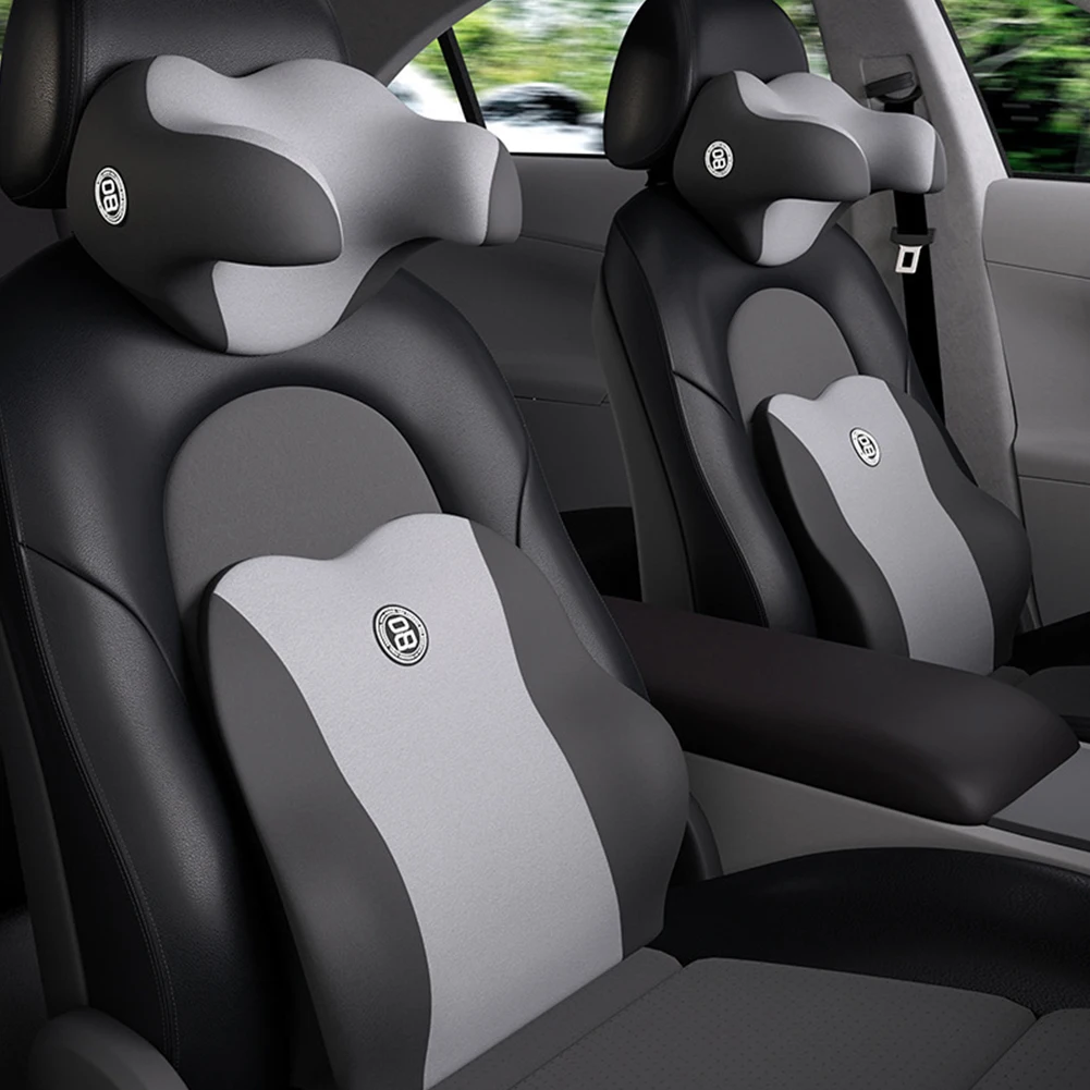 

Memory Foam Car Neck Cushion Headrest Pillow Soft Car Back Lumbar Support Pillow Cushion For Car and Office Gamer Chair