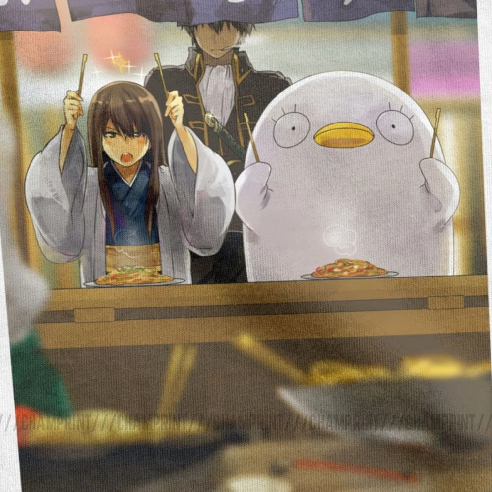 Мужская футболка Gintama Itadakimaaasu уникальные футболки с рисунком катасуры Элизабет
