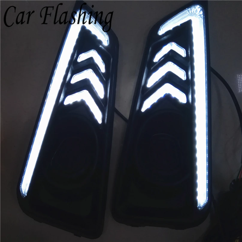 Автомобильный мигающий автомобильный Стайлинг для Honda City 2015 2016 LED DRL дневные