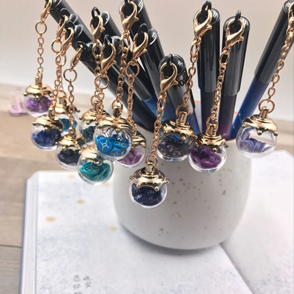 Подвеска в виде двенадцати звезд зодиака подвеска бутылочки желаний чернила для