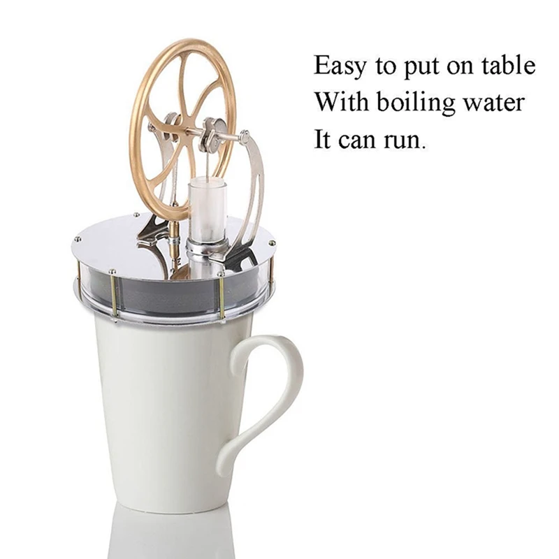 

Low Temperature Stirling Engine Motor Heat Steam Electricity Generator Machine Education Model Toy Kits