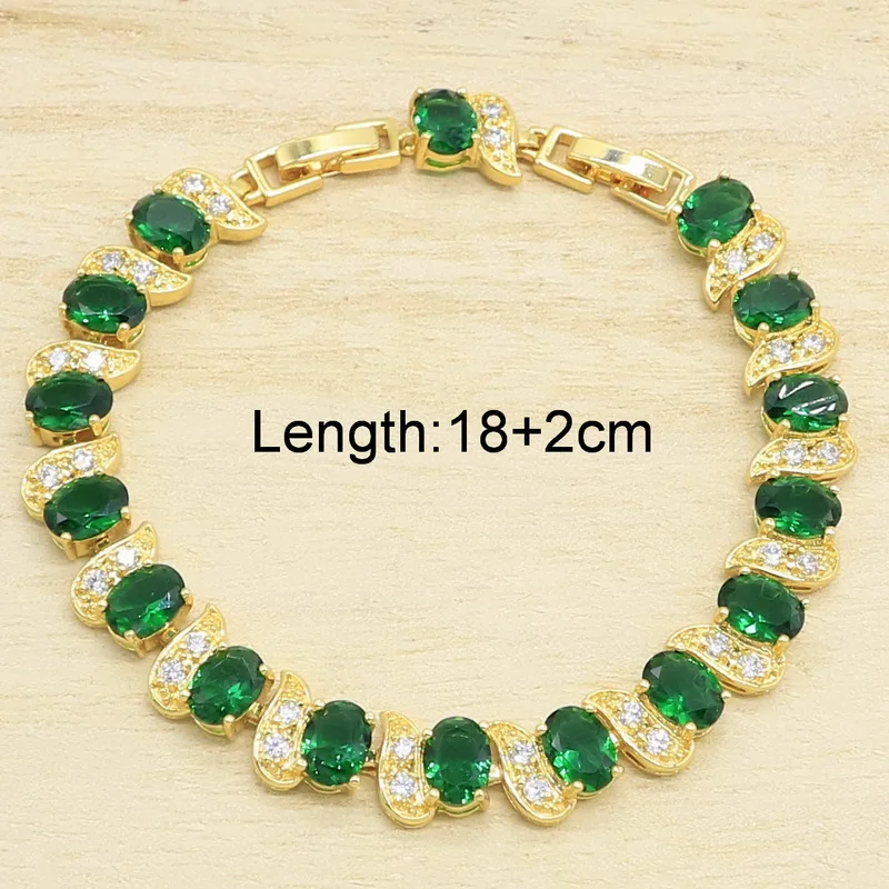 Зеленый подсолнух золотой цвет свадебный классический браслет серьги ожерелье