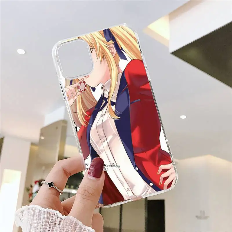 

Kakegurui Jabami Yumeko Anime Phone Case Transparent soft For iphone 5 5s 5c se 6 6s 7 8 11 12 plus mini x xs xr pro max